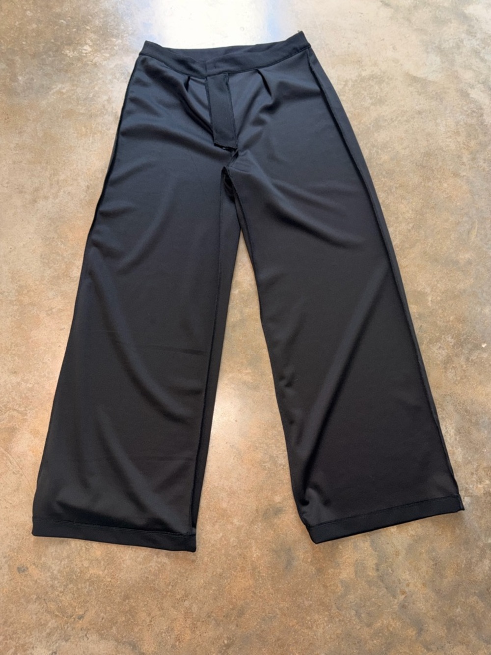Black Wide Leg Dress Pants High Rise Flare Size 25 Work Career - Picture 12 of 14